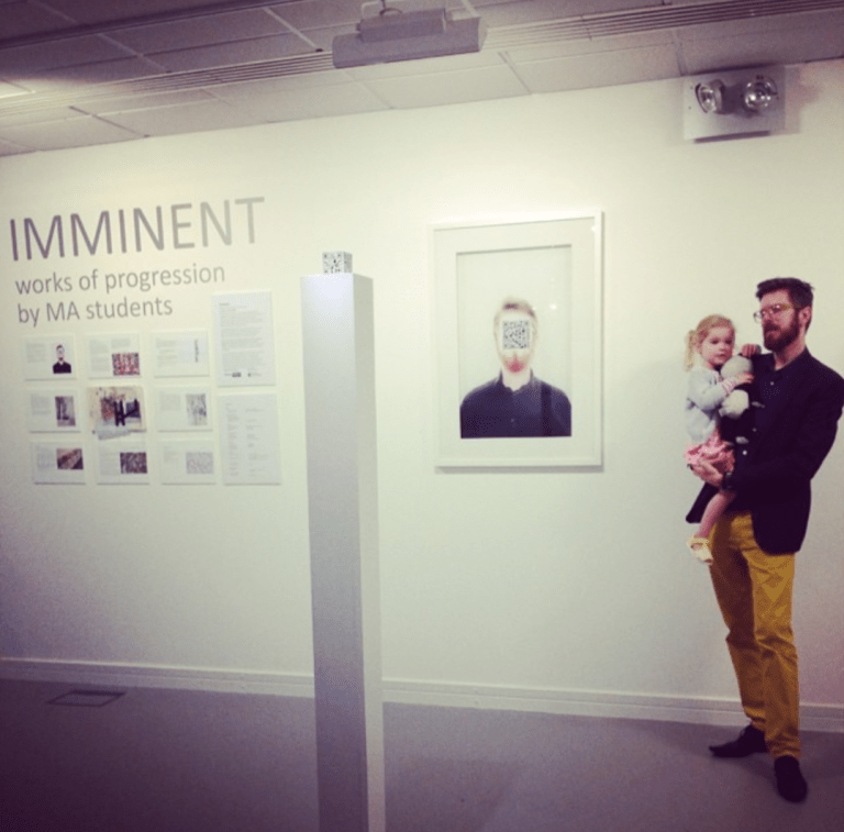 Roz standing in a gallery