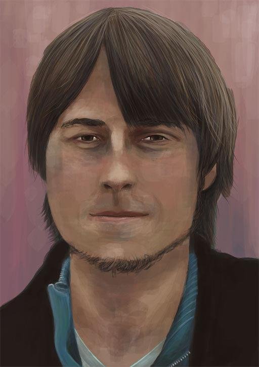 iPad portrait artwork of a young man