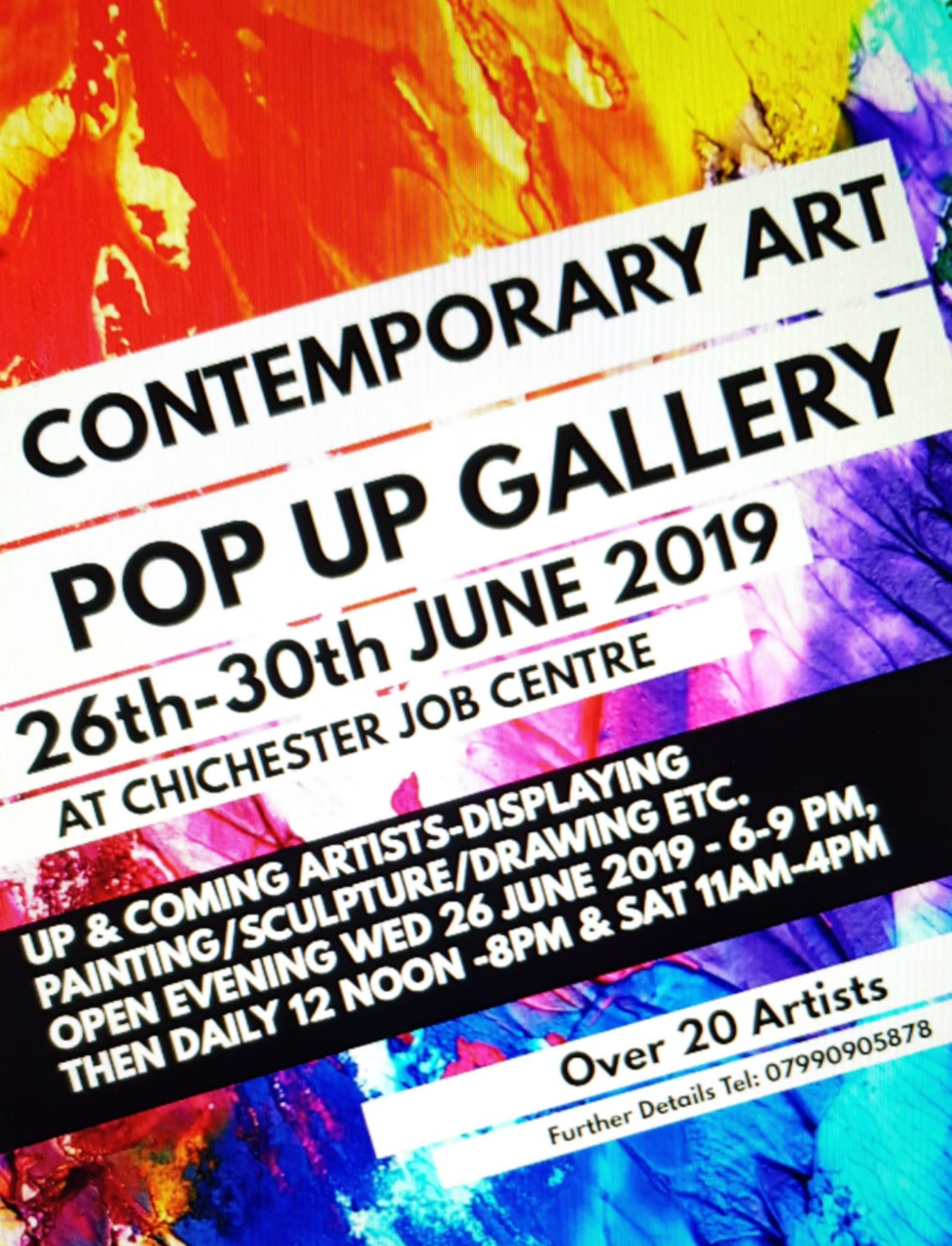 Pop up gallery flyer